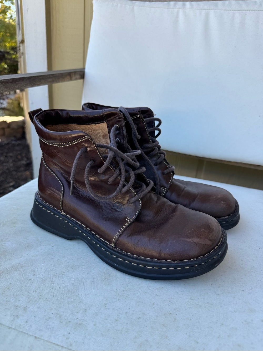 Born Dark Brown Leather Boots